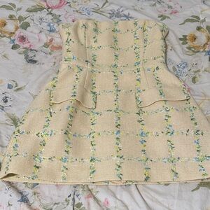 Amanda Uprichard Cream Floral Jumpsuit